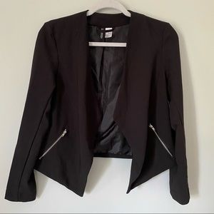 H&M Black Zipper Blazer